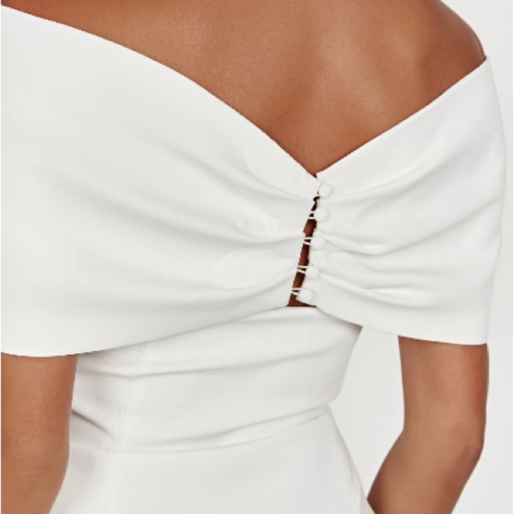 Meshki Gwyneth Off Shoulder Bow Mini Dress - Picture 9 of 11